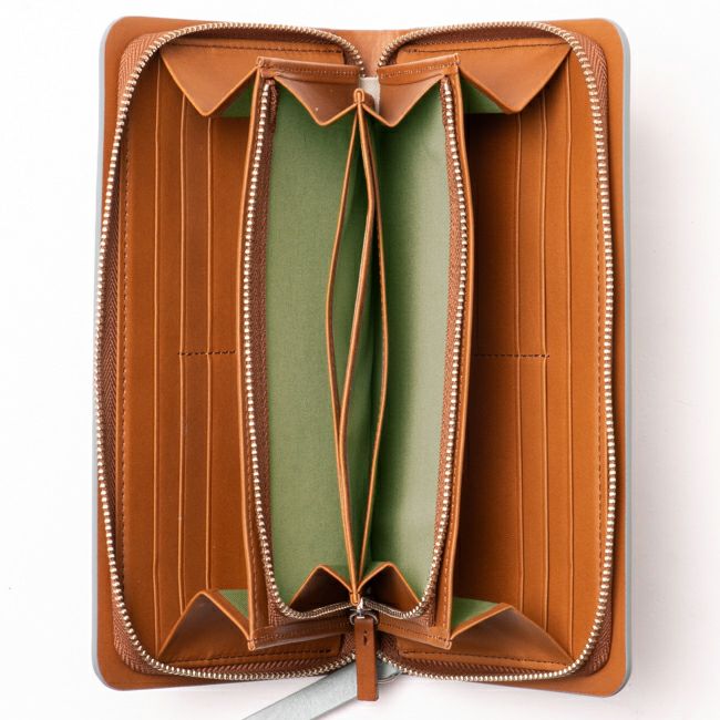 MARGARET HOWELL idea ベンジャミン ラウンドファスナー長財布 ブルー