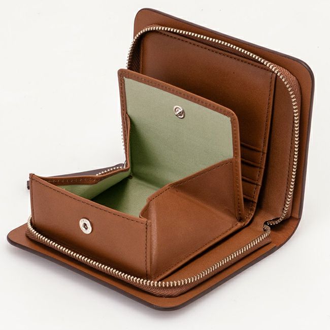 MARGARET HOWELL idea ベンジャミン ラウンドファスナー折り財布（A） ダークブラウン