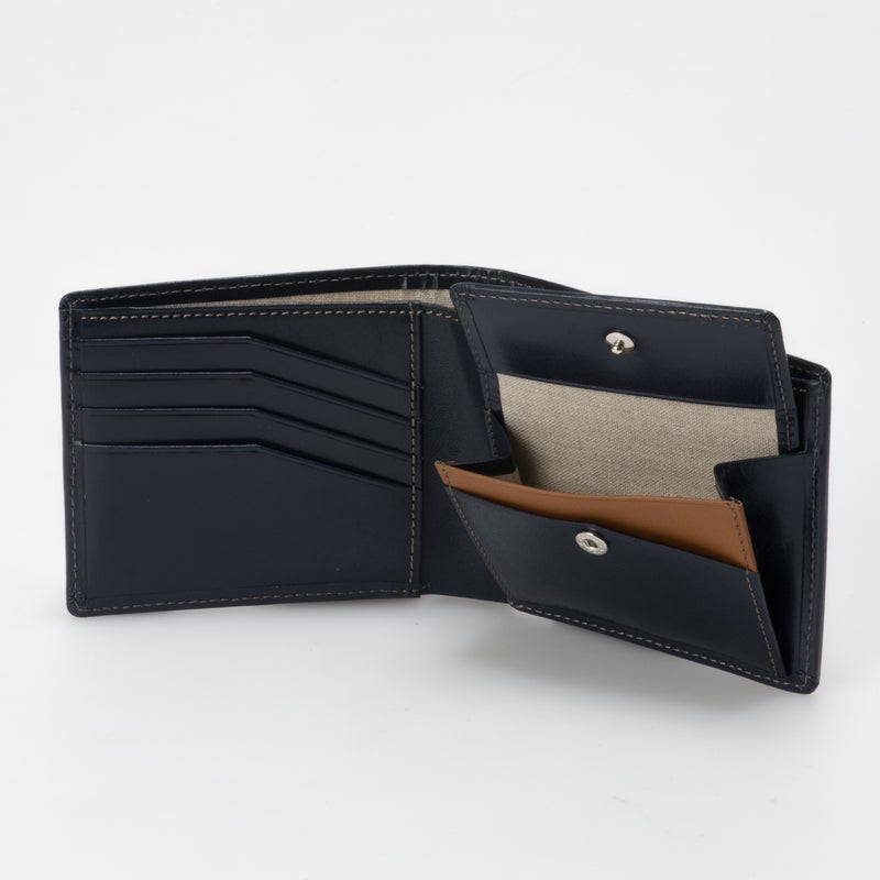 MARGARET HOWELL idea エージングエフェクト 折り財布 ブルー