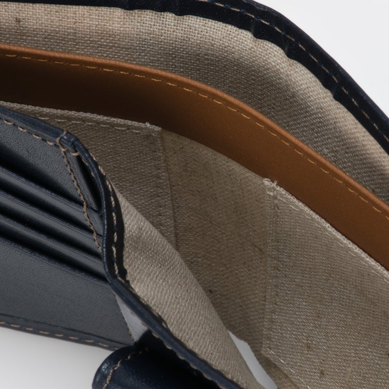 MARGARET HOWELL idea エージングエフェクト 折り財布 ブルー