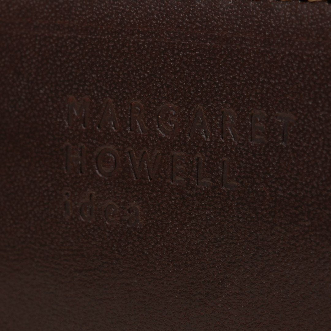 MARGARET HOWELL idea エージングエフェクト ラウンドファスナー長財布 チョコ