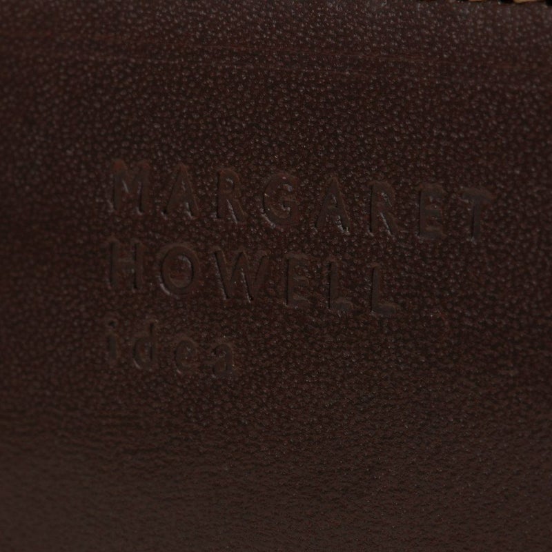 MARGARET HOWELL idea エージングエフェクト ラウンドファスナー長財布 チョコ