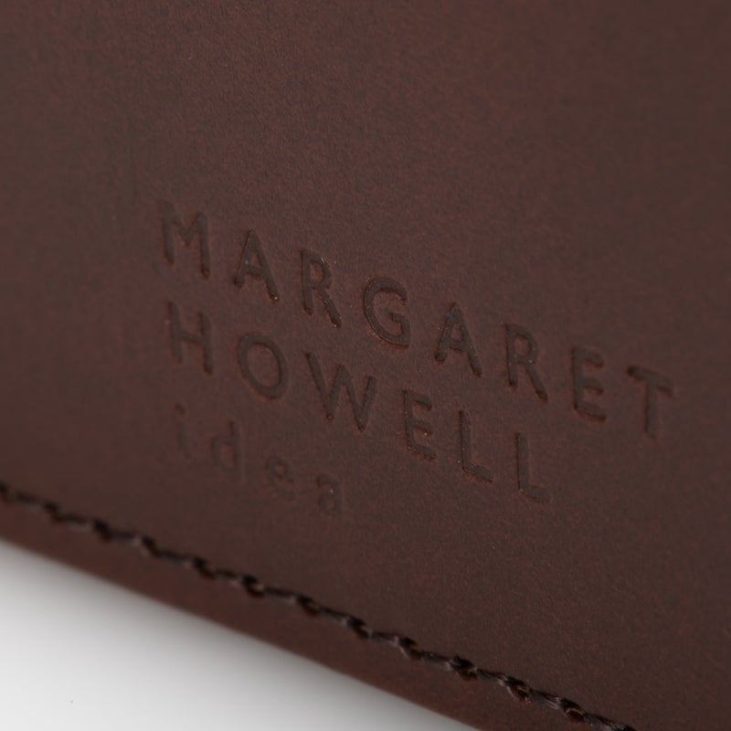 MARGARET HOWELL idea ナチュラルタンニング ラウンドファスナー折り財布 チョコ