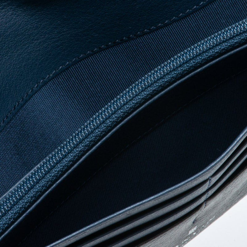 LANVIN COLLECTION DEER SKIN かぶせ型長財布 ブラック