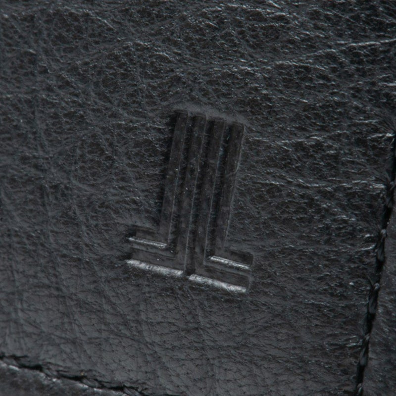 LANVIN COLLECTION DEER SKIN かぶせ型長財布 ブラック