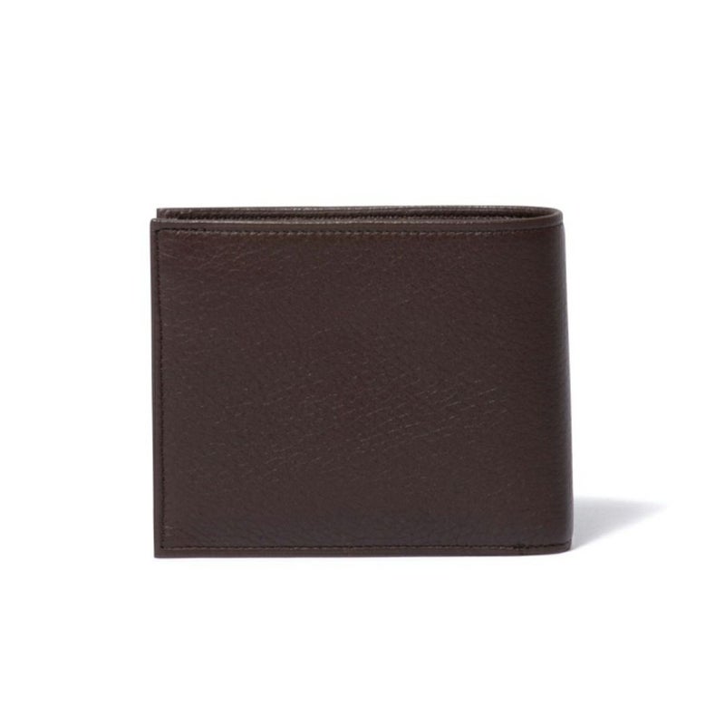 LANVIN COLLECTION DEER SKIN 小銭入れ付き二つ折り財布 チョコ