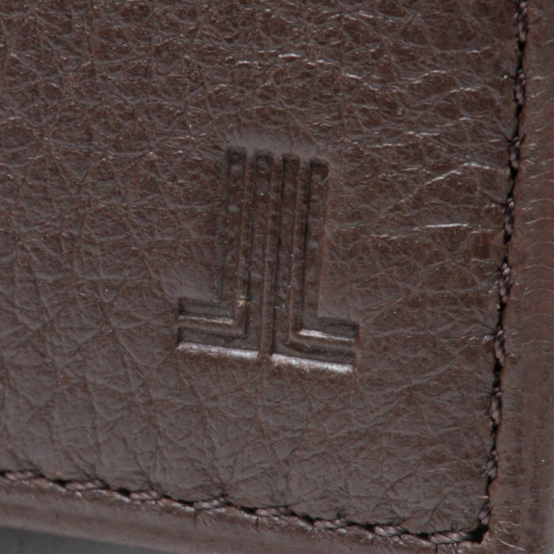 LANVIN COLLECTION DEER SKIN 小銭入れ付き二つ折り財布 チョコ