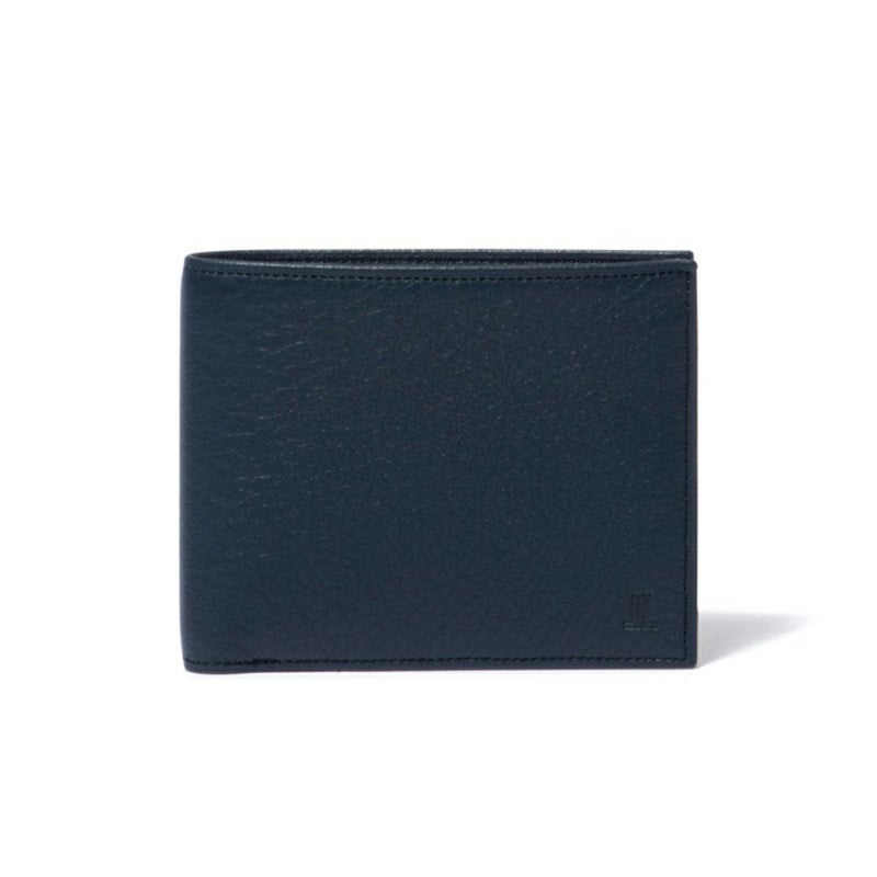 LANVIN COLLECTION DEER SKIN 二つ折り財布 ネイビー