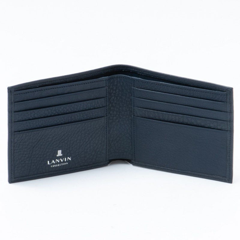 LANVIN COLLECTION DEER SKIN 二つ折り財布 ネイビー