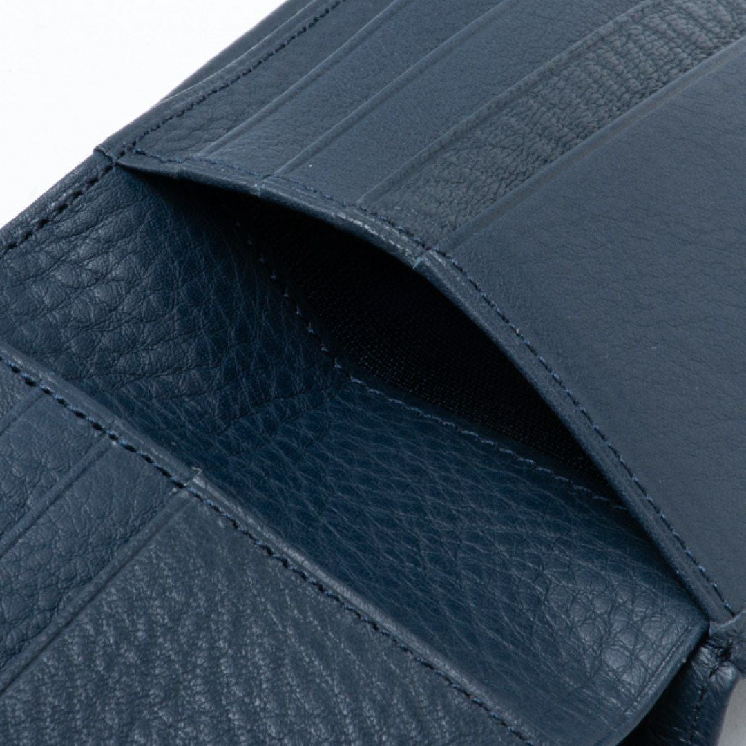 LANVIN COLLECTION DEER SKIN 二つ折り財布 ネイビー