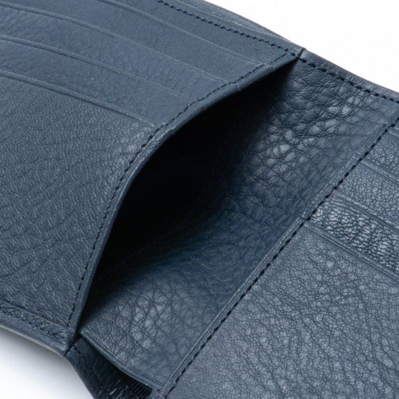 LANVIN COLLECTION DEER SKIN 二つ折り財布 ネイビー