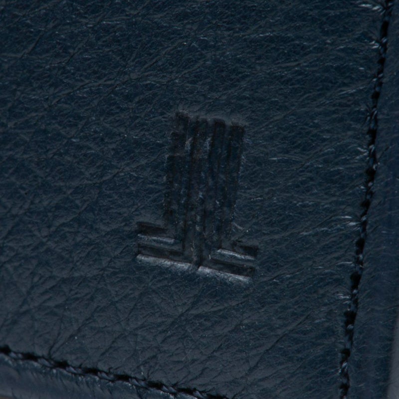 LANVIN COLLECTION DEER SKIN 二つ折り財布 ネイビー