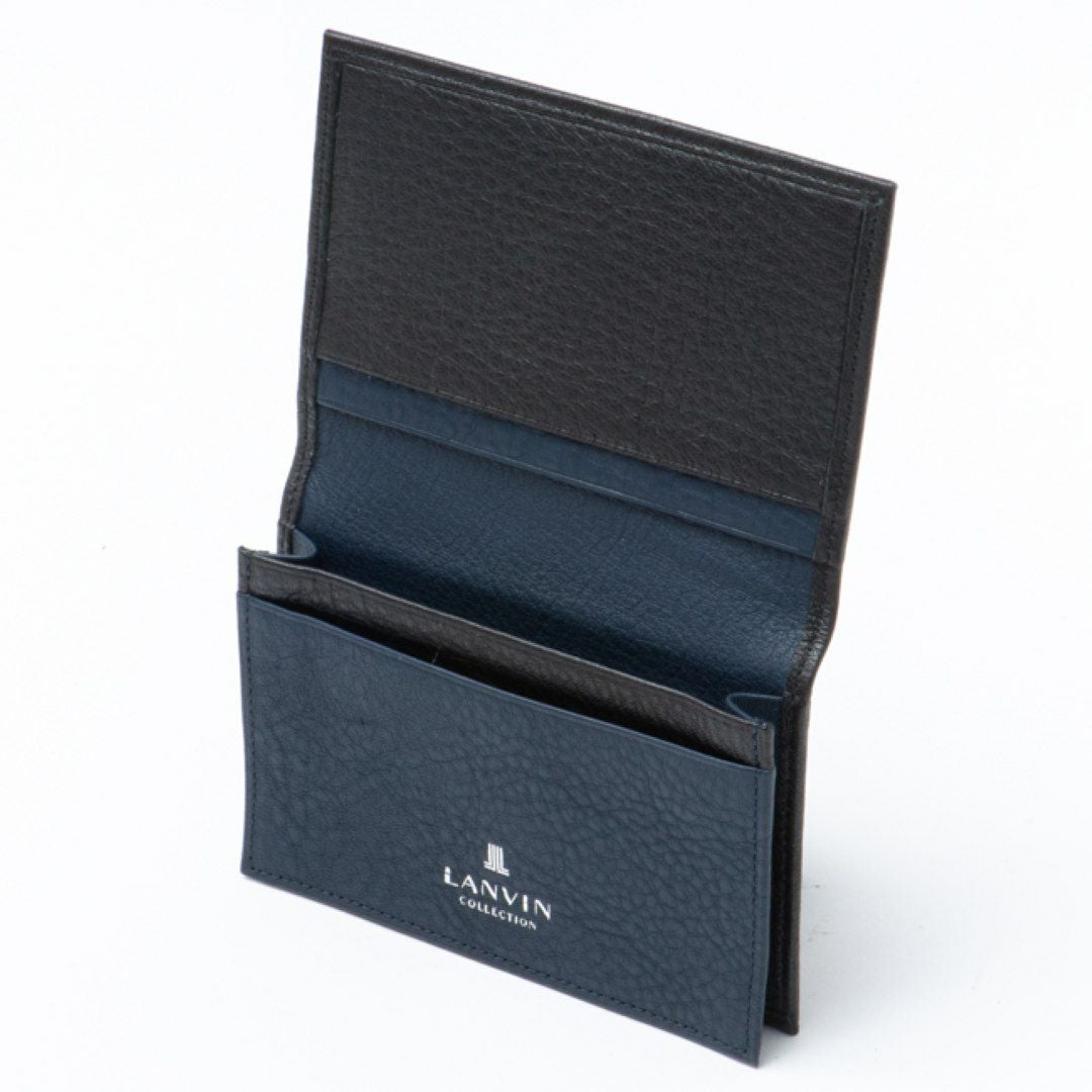 LANVIN COLLECTION DEER SKIN 名刺入れ ブラック