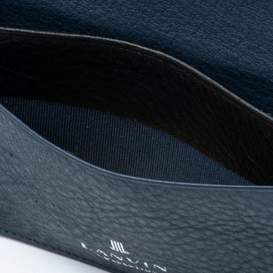 LANVIN COLLECTION DEER SKIN 名刺入れ ブラック
