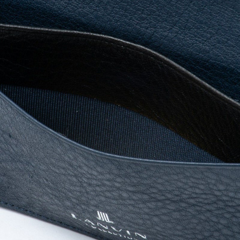 LANVIN COLLECTION DEER SKIN 名刺入れ ブラック