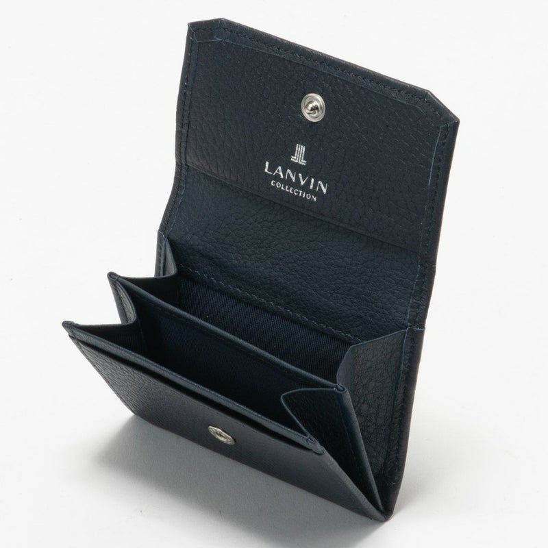 LANVIN COLLECTION DEER SKIN 小銭入れ ネイビー