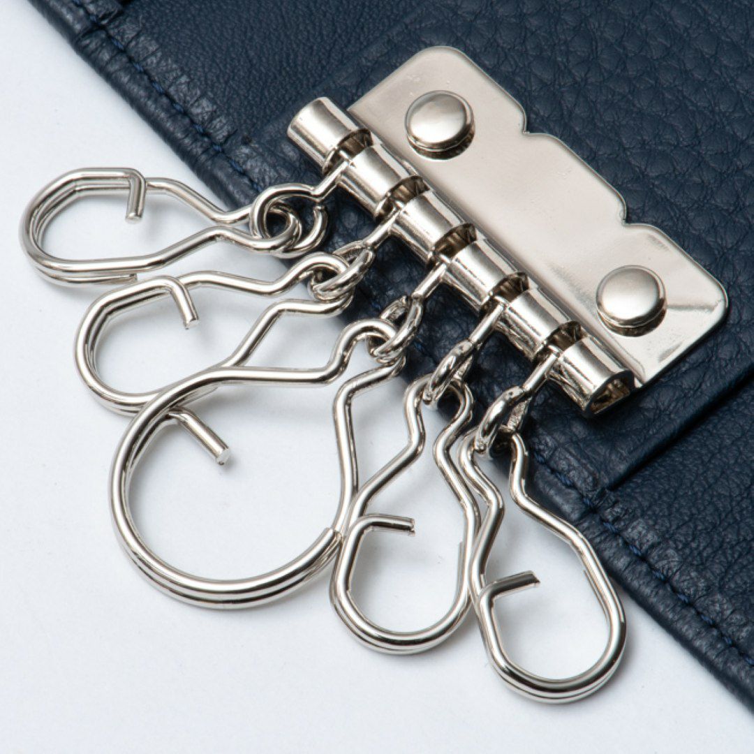 LANVIN COLLECTION DEER SKIN キーケース ネイビー