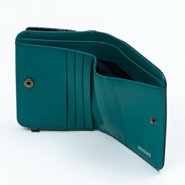【新品】シィメフラワー✨アラベスク BOX小銭入れ付き 折り財布 財布 パープル SHiME 【正規販売店】SHiME FLOWER アラベスク BOX小銭入れ付き折り