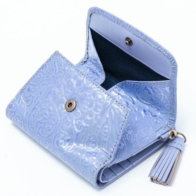 【新品】シィメフラワー✨アラベスク BOX小銭入れ付き 折り財布 財布 パープル SHiME 【正規販売店】SHiME FLOWER アラベスク BOX小銭入れ付き折り