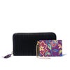 SHiME FLOWER ギャザリー 長財布 ブラック