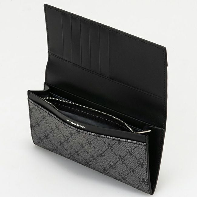 PATRICK COX プレイドキングス ファスナー付き長財布 グレー