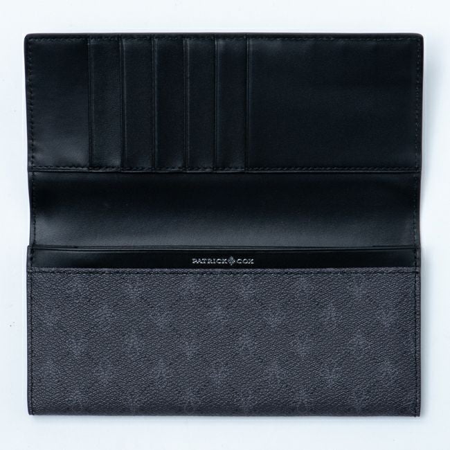 PATRICK COX プレイドキングス ファスナー付き長財布 ブラック