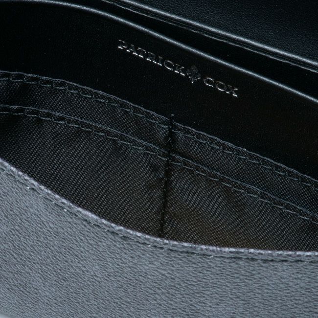 PATRICK COX プレイドキングス ファスナー付き長財布 ブラック