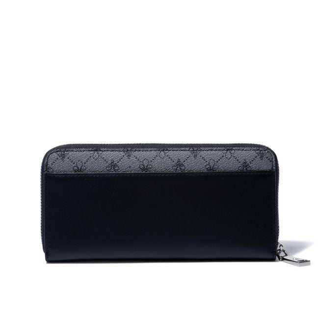 ✈ 希少　トリーバーチ　PVC レザー　ファスナー 長財布　黒　ブラック　ロゴ TORY BURCH（トリーバーチ） 長財布 レザー ロゴ ジップ