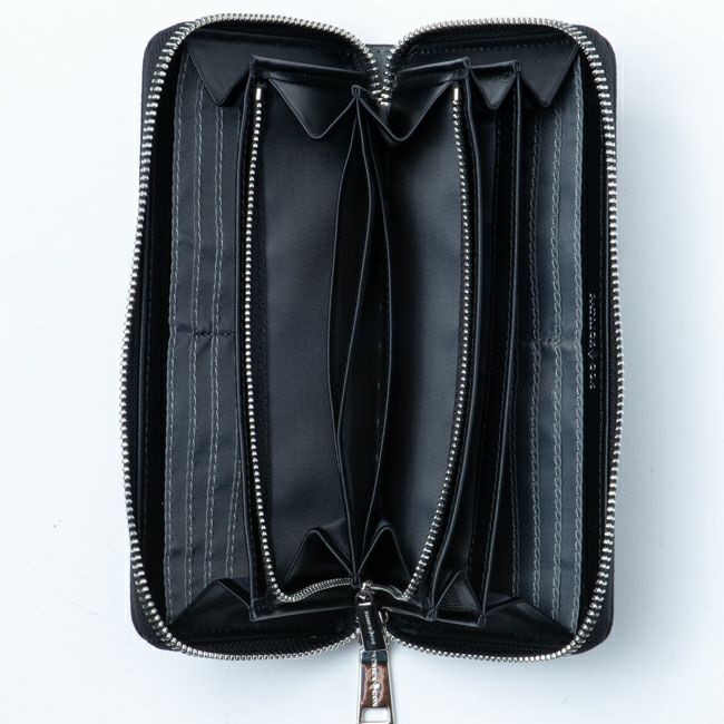 PATRICK COX プレイドキングス ラウンドファスナー長財布 グレー