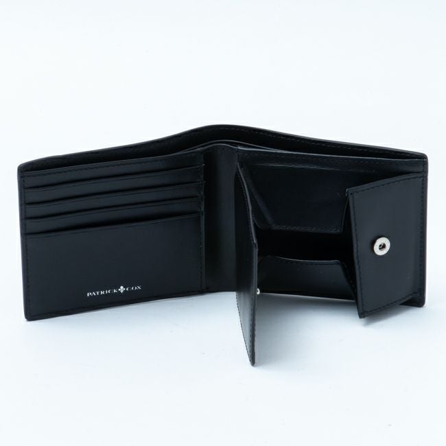 PATRICK COX プレイドキングス 小銭入付二つ折り財布 ブラック