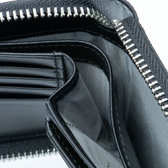 PATRICK COX プレイドキングス 小銭入付 ラウンドファスナー二つ折り財布 グレー