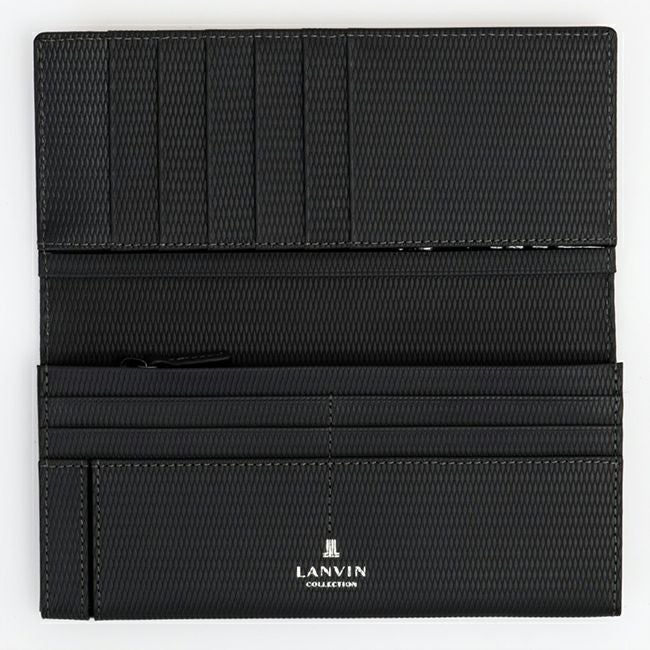 LANVIN COLLECTION LEATHER COMBINATION かぶせ型長財布 商品｜THE