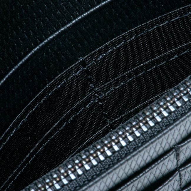 LANVIN COLLECTION LEATHER COMBINATION かぶせ型長財布 ブラック