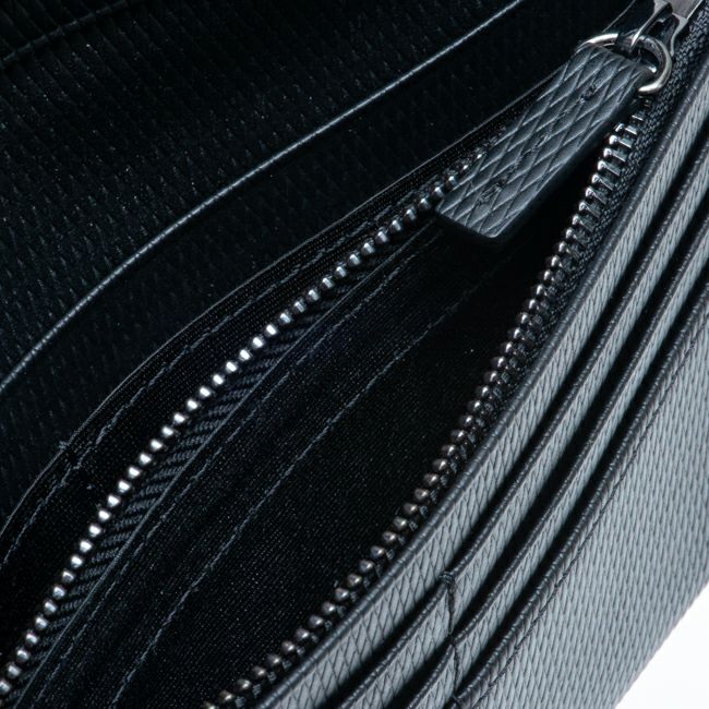 LANVIN COLLECTION LEATHER COMBINATION かぶせ型長財布 ブラック