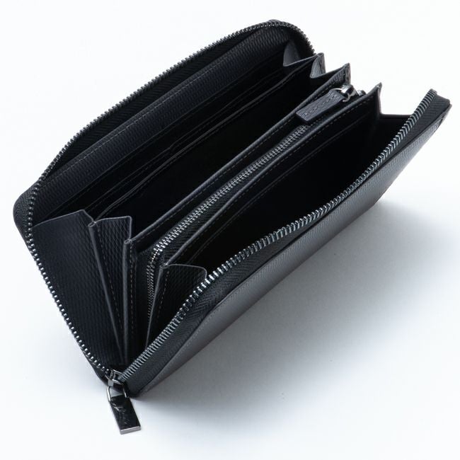 LANVIN COLLECTION LEATHER COMBINATION ラウンドファスナー長財布 グレー