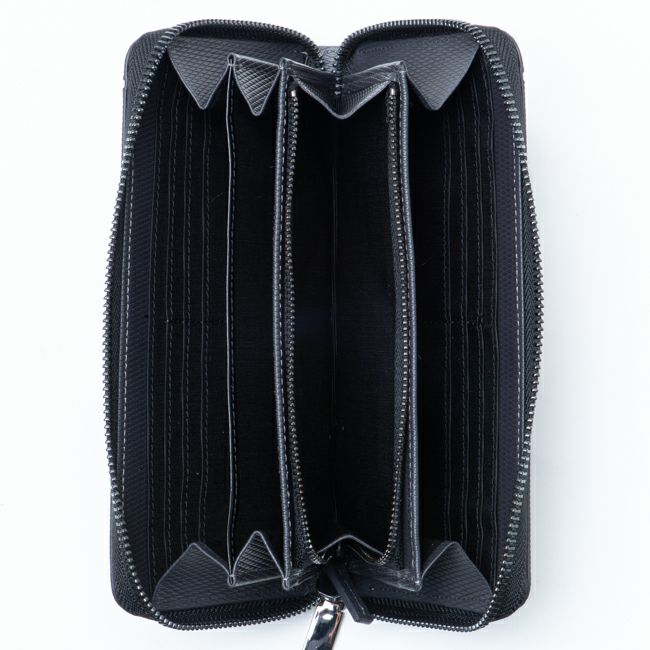 LANVIN COLLECTION LEATHER COMBINATION ラウンドファスナー長財布 グレー