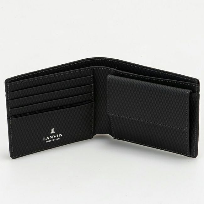 LANVIN COLLECTION LEATHER COMBINATION 小銭入れ付き二つ折り財布