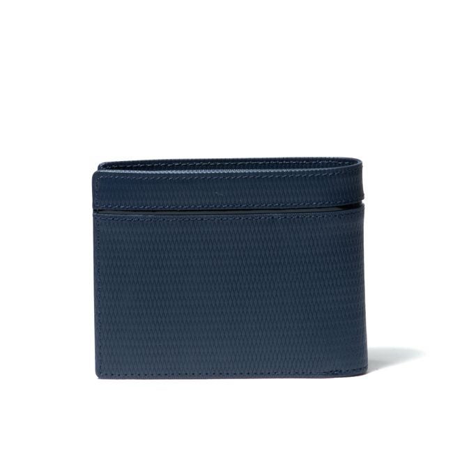 LANVIN COLLECTION LEATHER COMBINATION 小銭入れ付き二つ折り財布 ネイビー