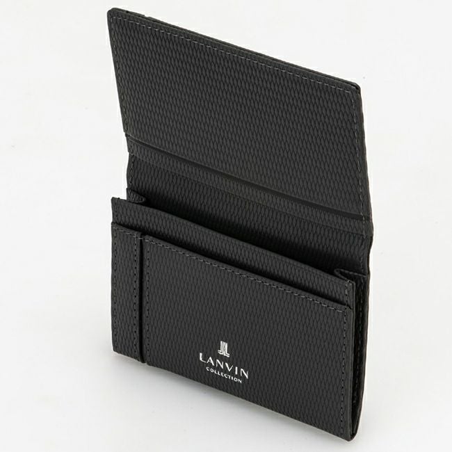 LANVIN COLLECTION LEATHER COMBINATION 名刺入れ グレー