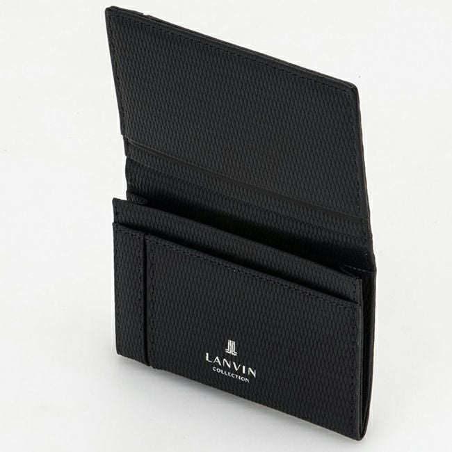 LANVIN COLLECTION LEATHER COMBINATION 名刺入れ ネイビー