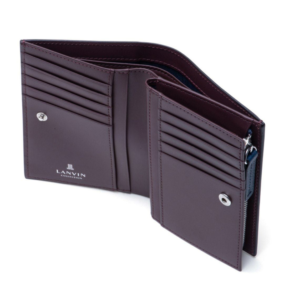 LANVIN COLLECTION couleur du vin 小銭入れ付き二つ折り財布(縦型