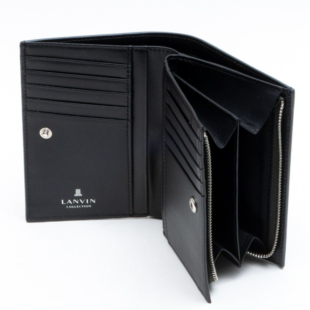 LANVIN COLLECTION couleur du vin 小銭入れ付き二つ折り財布(縦型