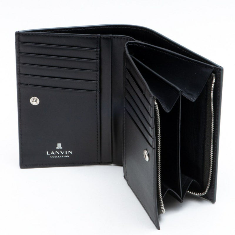 LANVIN COLLECTION couleur du vin 小銭入れ付き二つ折り財布(縦型) グリーン