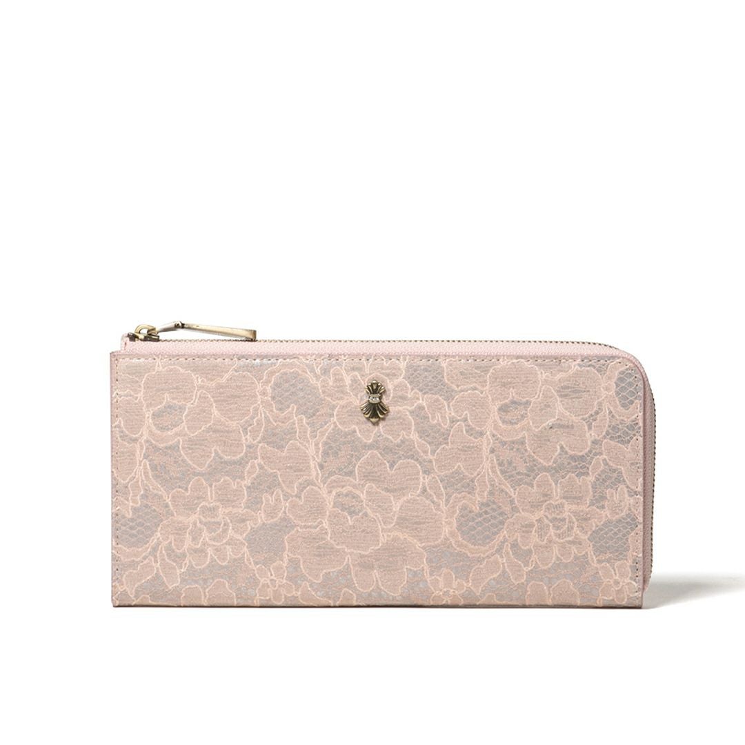 SHiME FLOWER コリーナレース L字ファスナー長財布 商品｜THE BAGMANIA