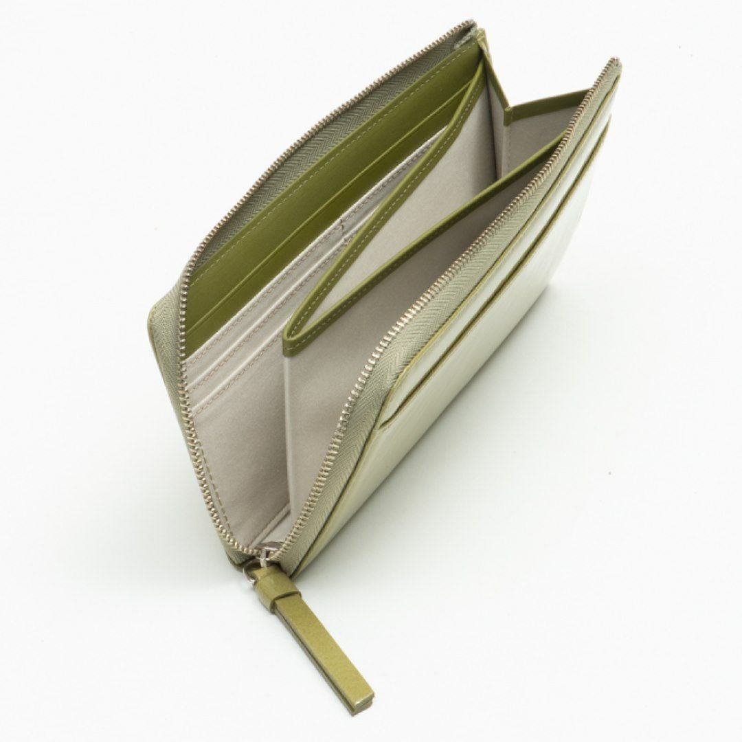 新品✨マーガレットハウエル✨ホーサ✨L字ファスナー折り✨2つ財布✨オリーブ✨現行 MARGARET HOWELL idea ホーサ L字ファスナー折り財布 商品｜THE BAGMANIA