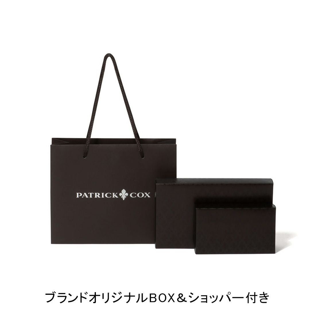 PATRICK COX エンボスレザーコンビネーション ラウンドファスナー長