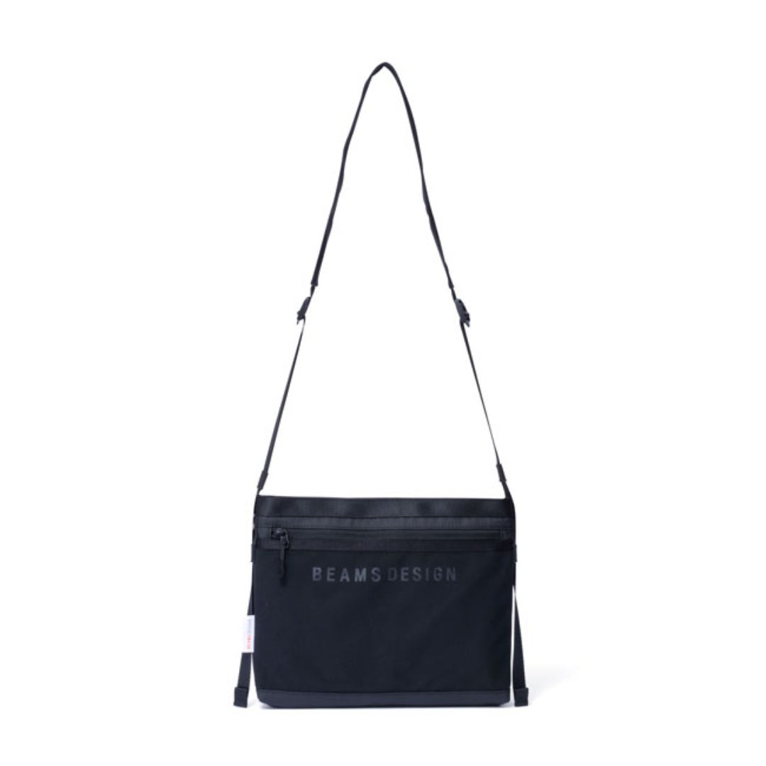 BEAMS DESIGNE LASTIC MESH ショルダーバッグ【BMMH0BS1】 ブラック