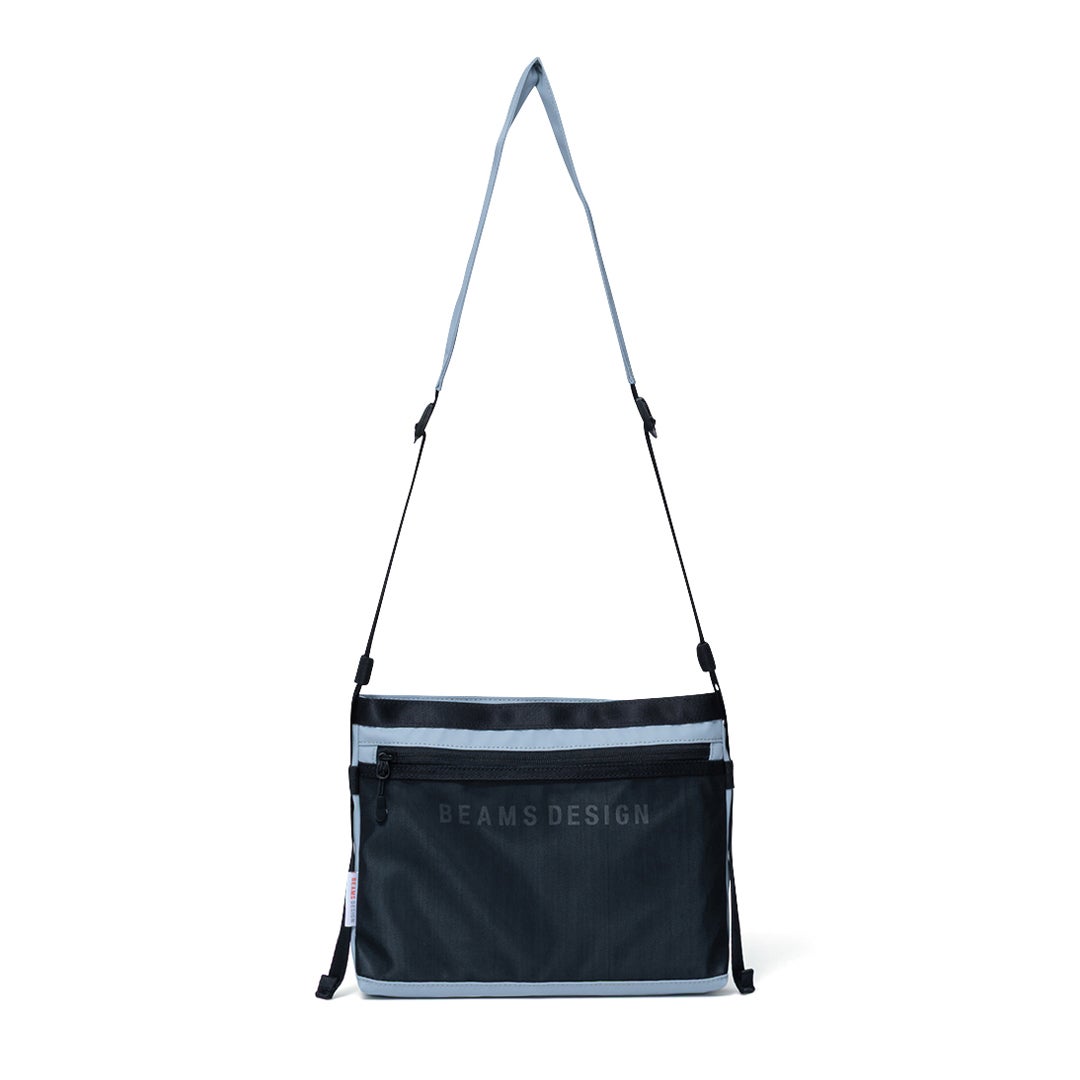 BEAMS DESIGNE LASTIC MESH ショルダーバッグ【BMMH0BS1】 ライトグレー