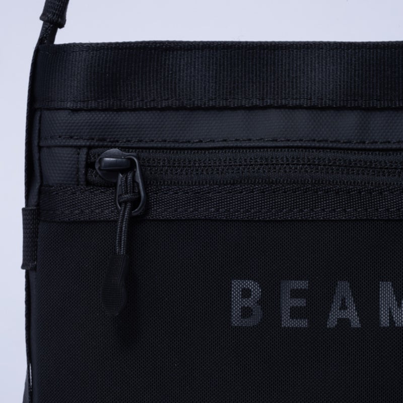 BEAMS DESIGNE LASTIC MESH ショルダーバッグ【BMMH0BS1】 ブラック