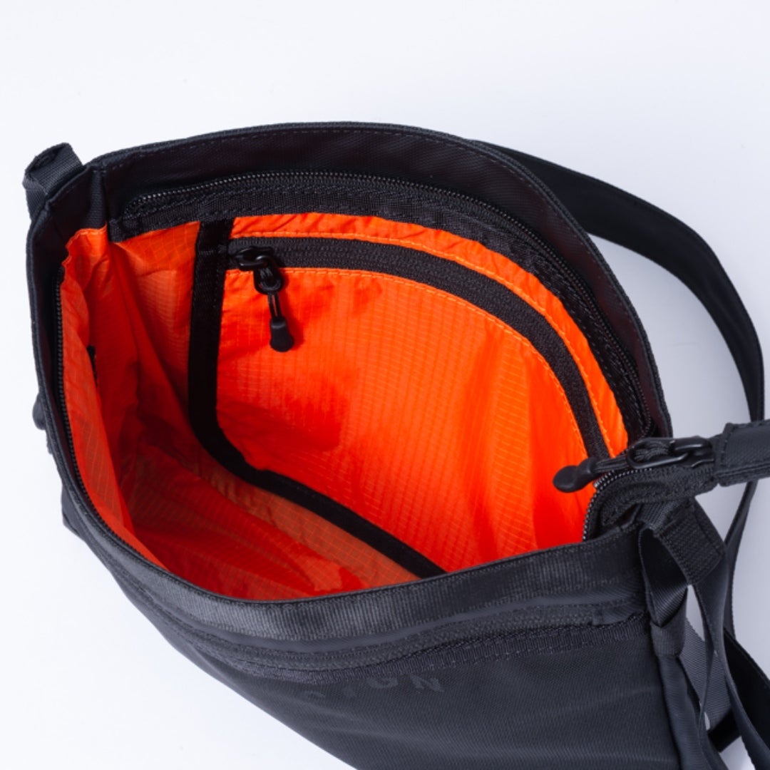 BEAMS DESIGNE LASTIC MESH ショルダーバッグ【BMMH0BS1】 ブラック